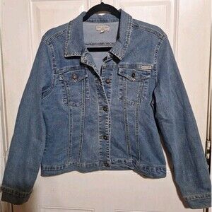 Vintage 1990s Max Studio Women's Stretch Jean Jacket